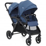 Preisvergleich für Kinderwagen: Joie Evalite Duo Geschwisterwagen inkl Regenverdeck Deep Sea