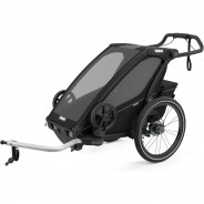 Preisvergleich für Fahrradanhänger: Thule Chariot Sport, Multisport-Fahrradanhänger Einsitzer, Midnight Black schwarz