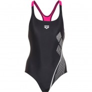 Preisvergleich für Bademode: arena Schwimmanzug Damen, black-freak rose, 46