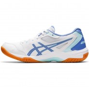 Preisvergleich für Schuhe: asics® Hallenschuhe GEL-ROCKET 10 GEL® Damen, white-periwinkle blue, 40 1/2
