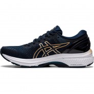 Preisvergleich für Schuhe: asics® Laufschuhe GEL-KAYANO 27 AHAR™,DUOMAX™,FlyteFoam™,GEL® Damen, french blue-champagne, 42