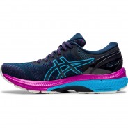 Preisvergleich für Schuhe: asics® Laufschuhe GEL-KAYANO 27 AHAR™,DUOMAX™,FlyteFoam™,GEL® Damen, french blue-digital aqua, 40 1/2