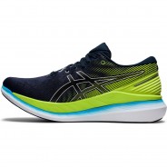 Preisvergleich für Schuhe: asics® Laufschuhe GLIDERIDE 2 FlyteFoam™ Herren, french blue-hazard green, 44 1/2
