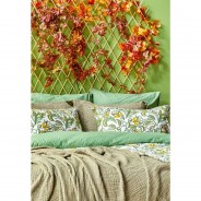 Preisvergleich für Bettwäsche: Bella Maison Bettwäsche Set mit wendbarem Design, Grün, 155x220 cm