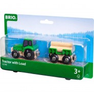 Preisvergleich für Spiele: BRIO® Traktor mit Holz-Anhänger