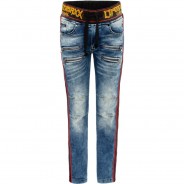 Preisvergleich für Hosen: Cipo & Baxx Hose blau/rot Gr. 134/140 Jungen Kinder