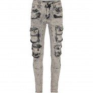 Preisvergleich für Hosen: CIPO & BAXX Jeans mit Cargo Taschen in Slim Fit, Grey, W30/L34