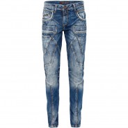 Preisvergleich für Hosen: CIPO & BAXX Jeans mit Kontrastnähten und Seitentaschen, Blue, W30/L34