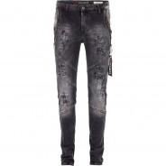Preisvergleich für Hosen: CIPO & BAXX Jeans mit Nietenbesatz in Straight Fit, Black, W32/L34