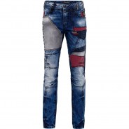 Preisvergleich für Hosen: CIPO & BAXX Jeanshose im extravaganten Design, Blau, W40/L34
