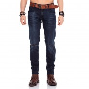 Preisvergleich für Hosen: CIPO & BAXX Jeanshose mit Gürtel im Slim Fit-Schnitt, Taba, W31/L34