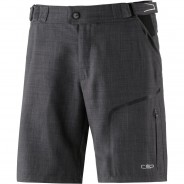 Preisvergleich für Hosen: CMP Fahrradhose MAN FREE BIKE BERMUDA WITH INNER MESH UN Innenhose,Knopfleiste,Reißverschluss Herren, nero, 54