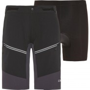 Preisvergleich für Hosen: CMP Fahrradshorts Free Bike Bermuda with inner Mesh UW Innenhose,Polsterung,Reißverschluss,Reißverschluss-Tasche,Taschen,verstellbarer Bund Herren, nero, 48