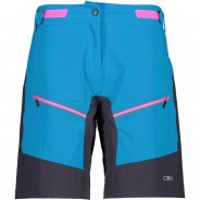 Preisvergleich für Hosen: CMP Fahrradshorts Innenhose,Polsterung,Reißverschluss,Reißverschluss-Tasche,verstellbarer Bund Damen, hawaian, 40