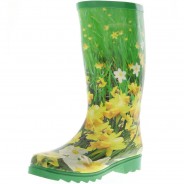 Preisvergleich für Schuhe: ConWay Damen Gummistiefel Regenschuhe Halbschaft Blumenbeet mehrfarbig, Mehrfarbig, 39