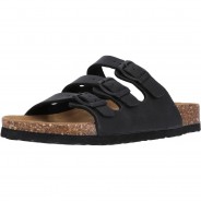 Preisvergleich für Schuhe: Cruz Zehentrenner SANTA mit Kork- und Naturkautschuksohle, 1001 Black, 38