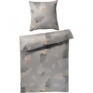 Preisvergleich für Bettwäsche: ESTELLA® Jersey-Bettwäsche Gingko, 820 SILBER