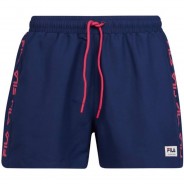 Preisvergleich für Hosen: FILA Herren Badeshorts - SABUGAL, Woven Boxer, Badehose, Logo, uni, Blau, M