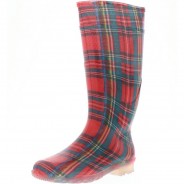 Preisvergleich für Schuhe: G&G Damen wasserdichte Gummistiefel Regenschuhe rot, Rot, 40