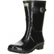Preisvergleich für Schuhe: G&G Damen wasserdichte Gummistiefel Regenschuhe schwarz, Schwarz, 40