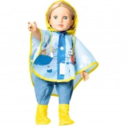 Preisvergleich für Puppen & Zubehör: "Puppen-Regencape ""Segelfreunde"", Gr. 35-45 cm" blau/gelb