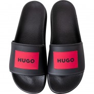Preisvergleich für Schuhe: HUGO Herren Badesandalen - Match it Slide ph, Badeschuhe, Logo, einfarbig, Schwarz, 44