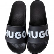 Preisvergleich für Schuhe: HUGO Herren Badesandalen - Match it Slide rblg, Badeschuhe, Badelatschen, Logo, Schwarz, EUR 44