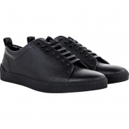 Preisvergleich für Schuhe: HUGO Herren Sneaker - Zero Tenn GR A, Schnürung, Leder, Low, Logo, Schwarz, EU 46