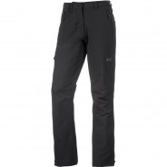 Preisvergleich für Hosen: Jack Wolfskin Softshellhose Activate XT Beintasche,Reißverschluss,Reißverschluss-Tasche,Taschen,vorgeformtes Knie Damen, black, 23 / kurz