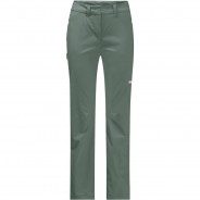 Preisvergleich für Hosen: Jack Wolfskin Softshellhose OVERLAND Reißverschluss,Reißverschluss-Tasche Damen, hedge green, 46