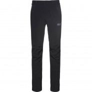 Preisvergleich für Hosen: Jack Wolfskin Softshellhose ZENON Reißverschluss,Reißverschluss-Tasche,vorgeformtes Knie Herren, black, 48