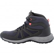 Preisvergleich für Schuhe: Jack Wolfskin Wanderschuhe WOODLAND 2 TEXAPORE MID Damen, dark blue-pink, 41