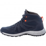 Preisvergleich für Schuhe: Jack Wolfskin Wanderschuhe WOODLAND 2 TEXAPORE MID Herren, dark blue-red, 42 1/2