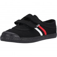 Preisvergleich für Schuhe: Kawasaki Canvas sneakers Retro w/velcro mit hippem Klettverschluss, 1001S Black Solid, 39