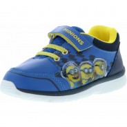 Preisvergleich für Schuhe: Leomil Kinder Mädchen Jungen Kletthalbschuhe Turnschuhe Minions blau/gelb/mehrfarbig, Blau, 25