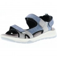 Preisvergleich für Schuhe: M&G JACALU Damen Trekkingsandalen herausnehmbare Innensohle blau/grau, Blau, 40