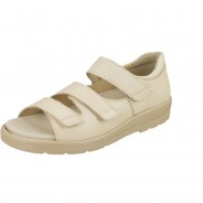 Preisvergleich für Schuhe: Natural Feet Sandale Casablanca aus Glattleder, beige, 40