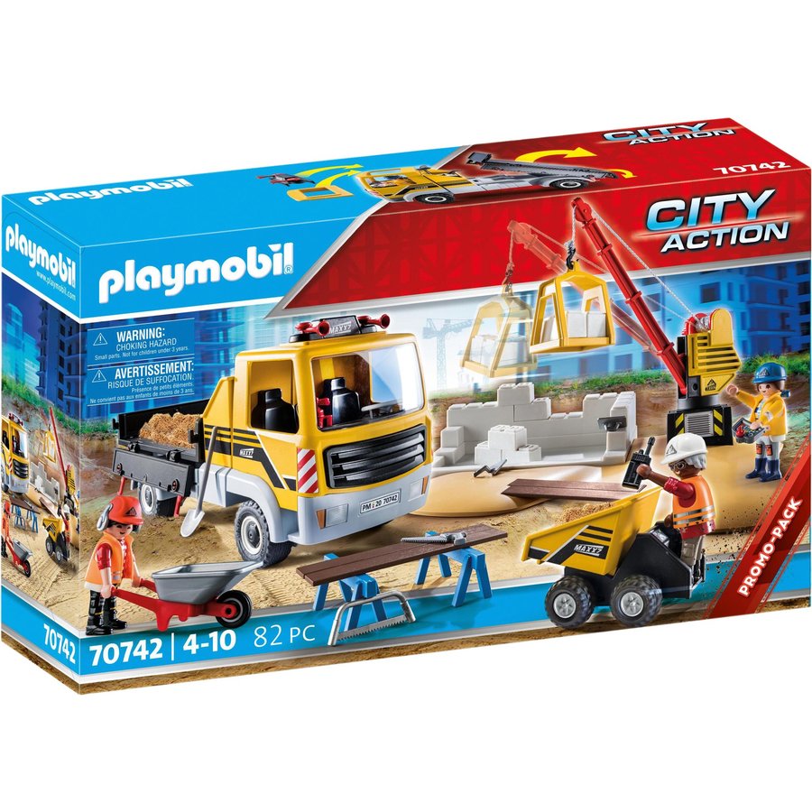 Spiele PLAYMOBIL® City Action - Baustelle mit Kipplaster im Preisvergleich