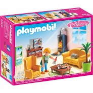 Preisvergleich für Spiele: PLAYMOBIL® Dollhouse "Wohnzimmer mit Kaminofen"