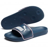 Preisvergleich für Schuhe: Puma Unisex Badesandalen - Leadcat FTR, Badeschuhe, Fußbett, Logo, Denim, 35.5