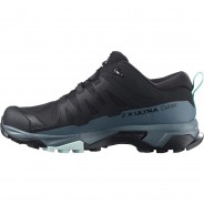 Preisvergleich für Schuhe: Salomon Wanderschuhe X ULTRA 4 Contagrip®,OrthoLite® Damen, black-stormy weather-opal blue, 37 1/3
