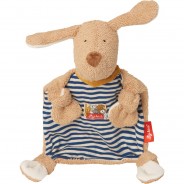 Preisvergleich für Babyspielzeug: Schnuffeltuch Hund blau/beige