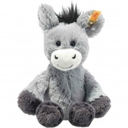 Preisvergleich für Stofftiere & Kuscheltiere: Steiff Soft Cuddly Friends Kuscheltier Esel "Dinkie", 20 cm, HELLGRAU