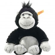 Preisvergleich für Stofftiere & Kuscheltiere: Steiff Soft Cuddly Friends Kuscheltier Gorilla "Bongy", 20 cm, SCHWARZ/HELLGRAU