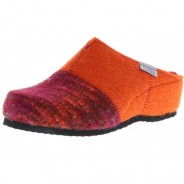 Preisvergleich für Schuhe: Tofee Damen Hausschuhe Slipper Pantoffeln Pantoletten Naturwollfilz orange/mehrfarbig, Orange, 39
