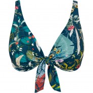 Preisvergleich für Bademode: Triumph Triangel-Bikini Top Botanical Leaf W, Blue - Dark Combination, 38E