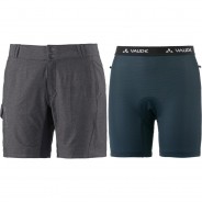 Preisvergleich für Hosen: Vaude Fahrradshorts Tremalzini Beintasche,Innenhose,Reißverschluss,Taschen Damen, black, 38