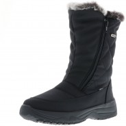 Preisvergleich für Schuhe: Vista Damen Kurzschaft Winterstiefel Snowboots gefüttert EISKRALLEN schwarz, Schwarz, 42