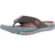 Preisvergleich für Schuhe: Vista Herren Zehentrenner Dianetten Slipper dunkelbraun/orange, Braun, 46