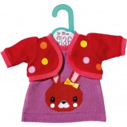 Preisvergleich für Puppen & Zubehör: Dolly Moda Strickkleid mit Jacke, 34-38 cm mehrfarbig